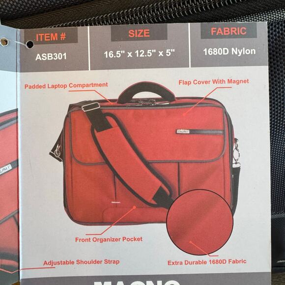 CALPAK NWT Magno Armor Laptop Bag Briefcase Padded Pockets Adjustable Strap - Picture 8 of 13